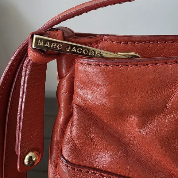 Marc Jacobs Leather Crossbody Bag In Apricot Orange - Picture 5 of 9